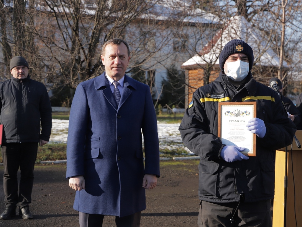 Міський голова Ужгорода Богдан Андріїв привітав рятувальників Аварійно-рятувального загону спецпризначення 