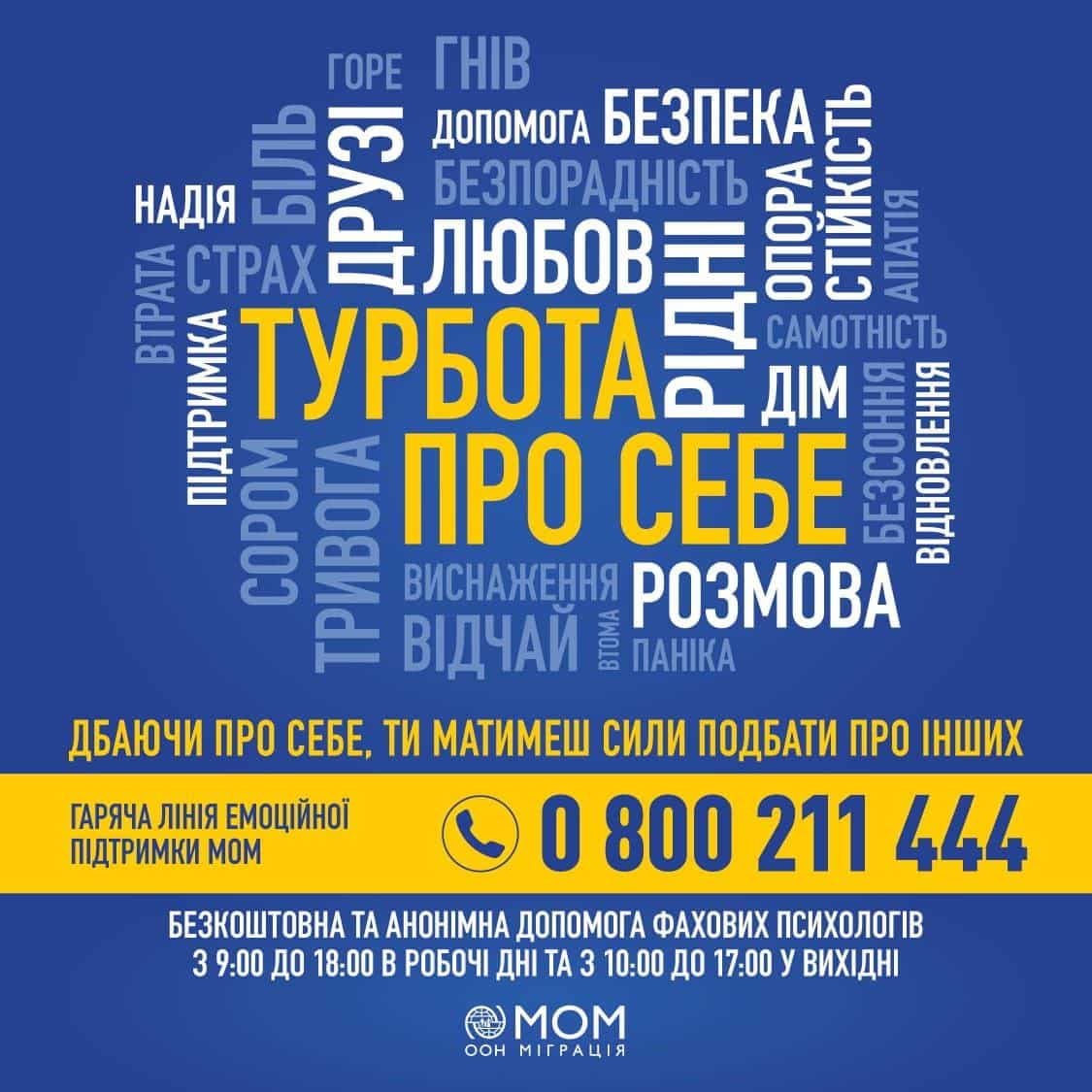 Працює гаряча лінія емоційної підтримки МОМ