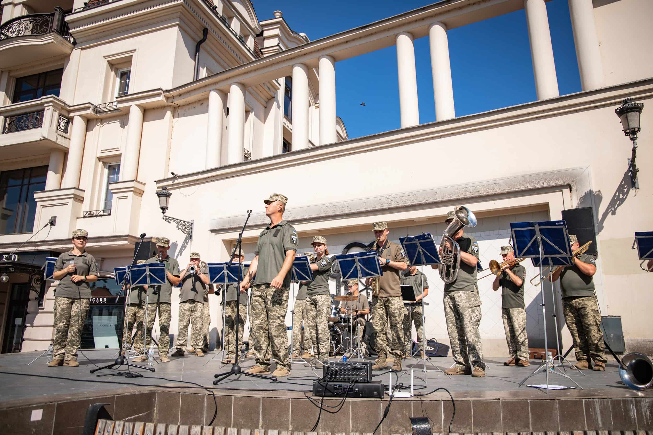 Військовий оркестр 128-ї бригади виступив сьогодні в Ужгороді
