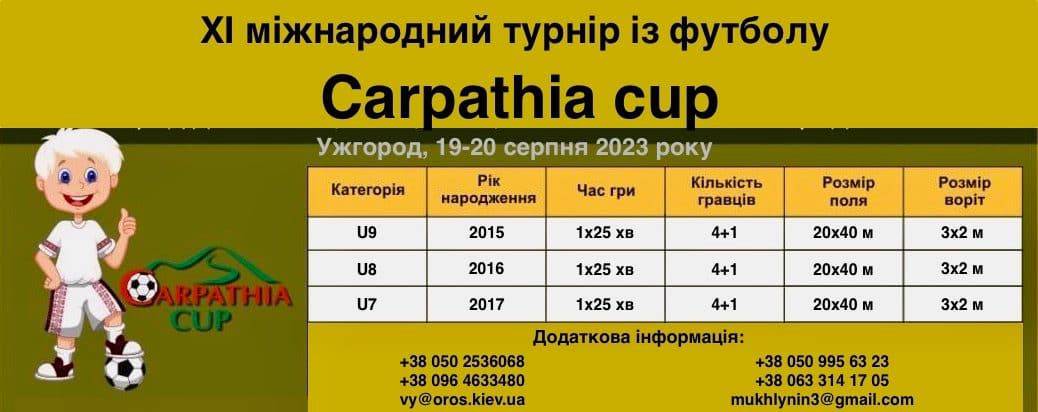 19-20 серпня в Ужгороді – XI міжнародний турнір