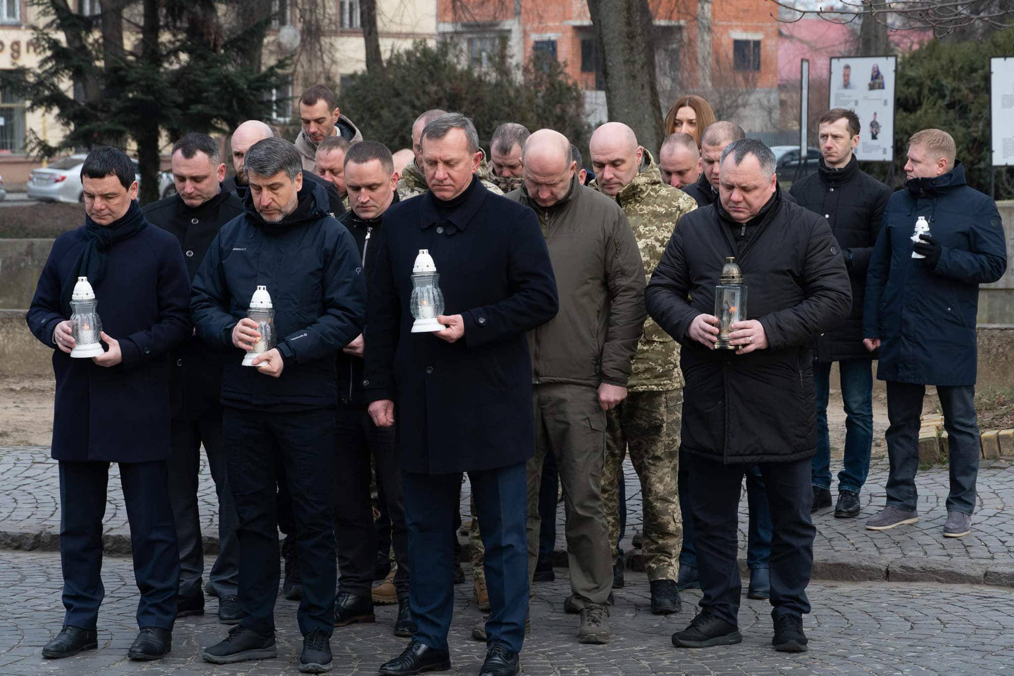 В Ужгороді вшанували пам'ять Героїв Небесної Сотні