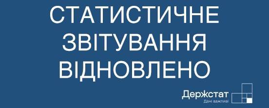 Шановні респонденти! Із 5 липня 2025 року відновлено обов’язкове подання статистичної та фінансової звітності