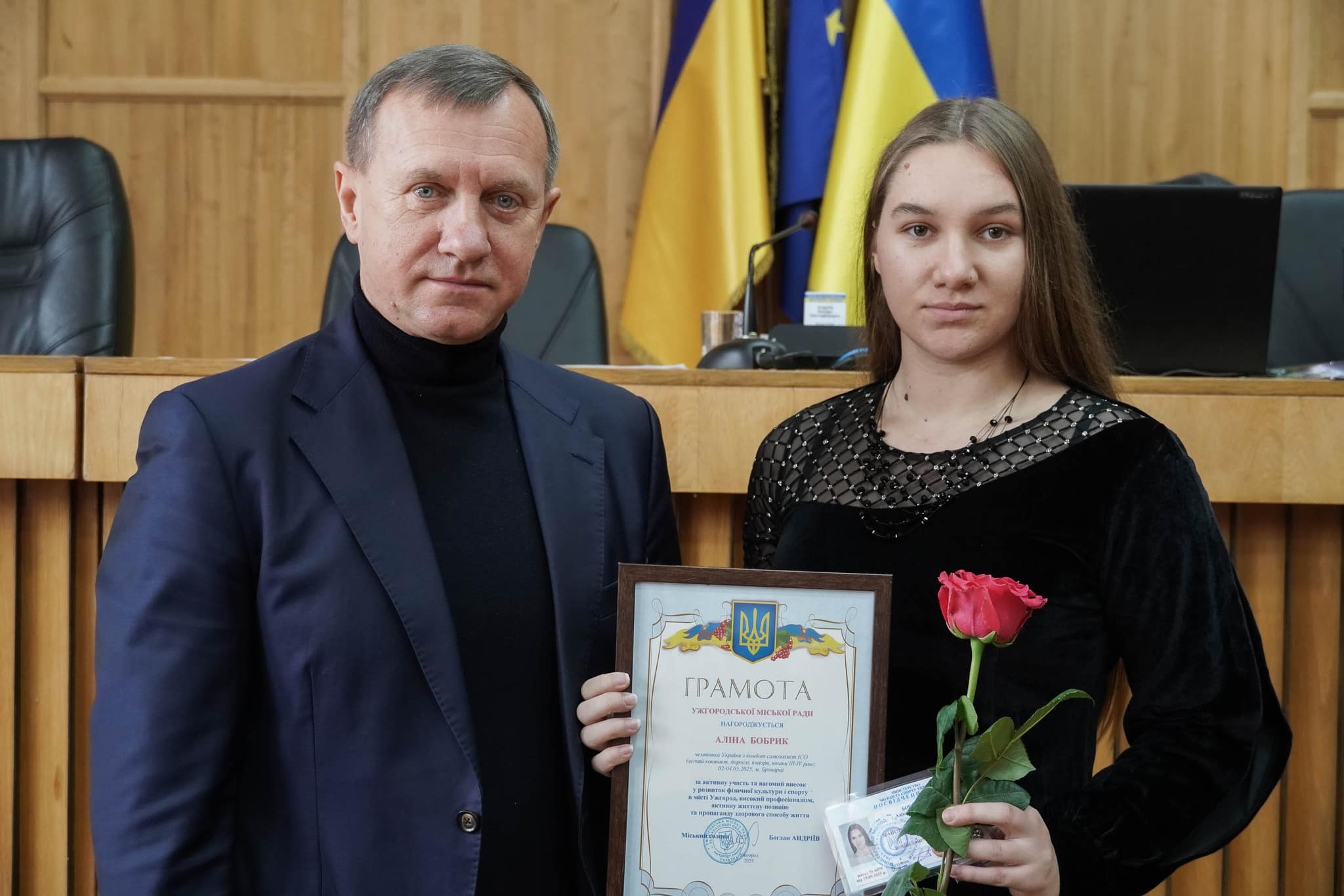 Міський голова Богдан Андріїв відзначив ужгородських спортсменів, які гідно представили наше місто на всеукраїнських змаганнях