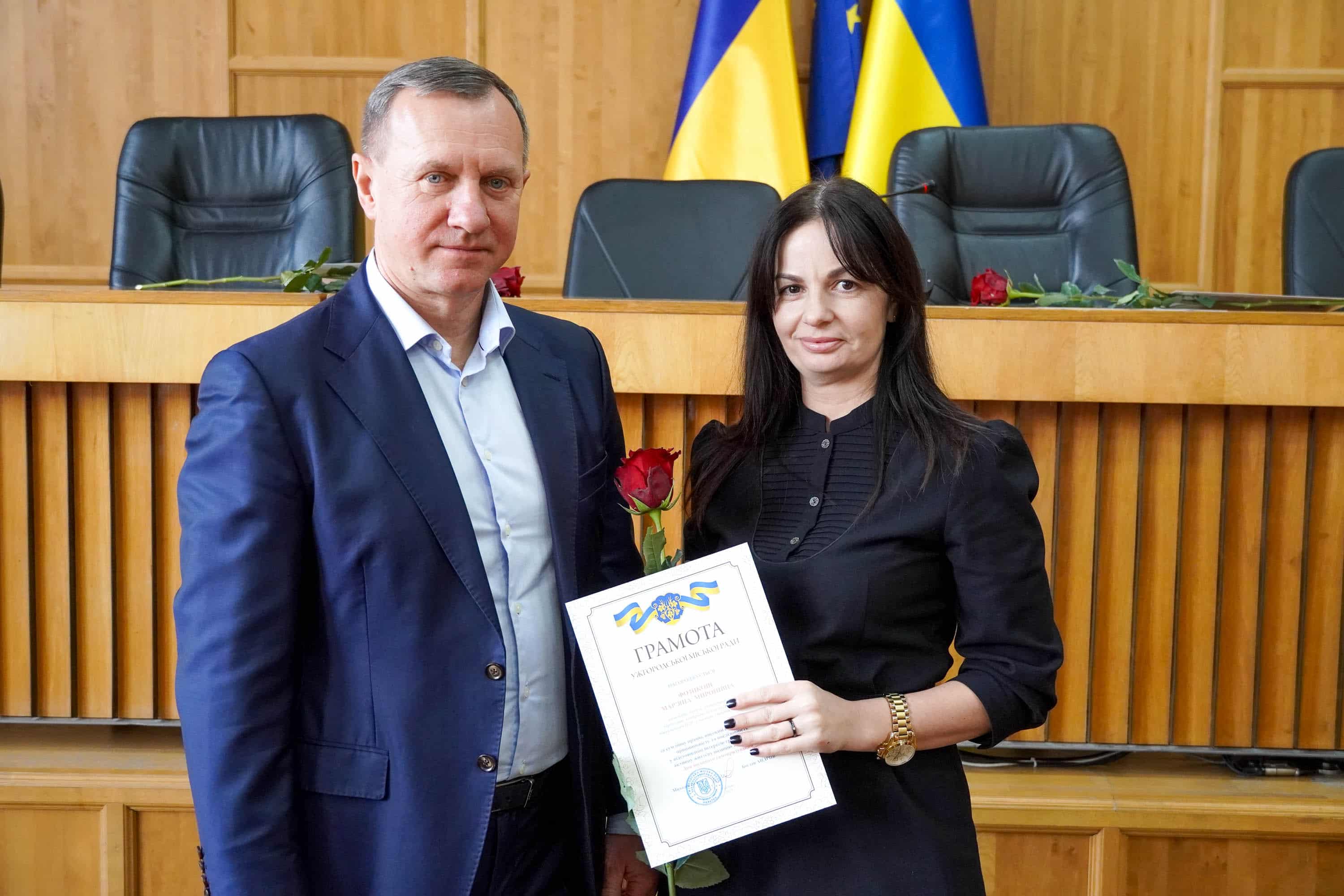 Сьогодні в Ужгородській міській раді вітали працівників і депутатів із Днем місцевого самоврядування