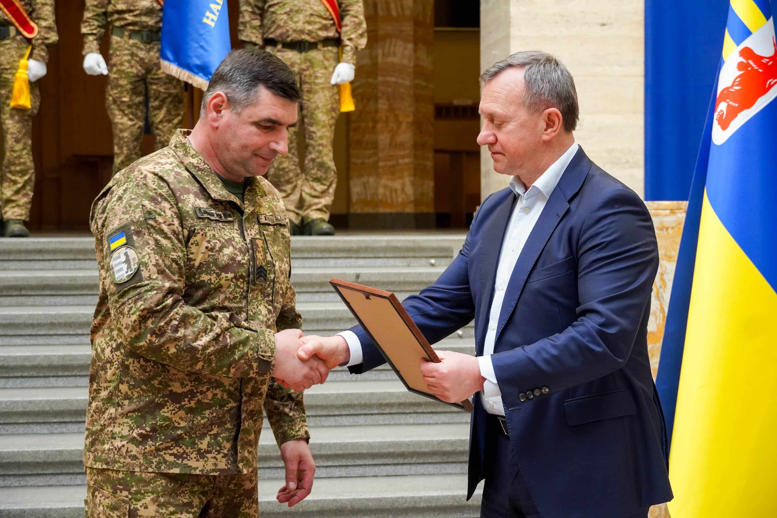 В Ужгороді привітали нацгвардійців