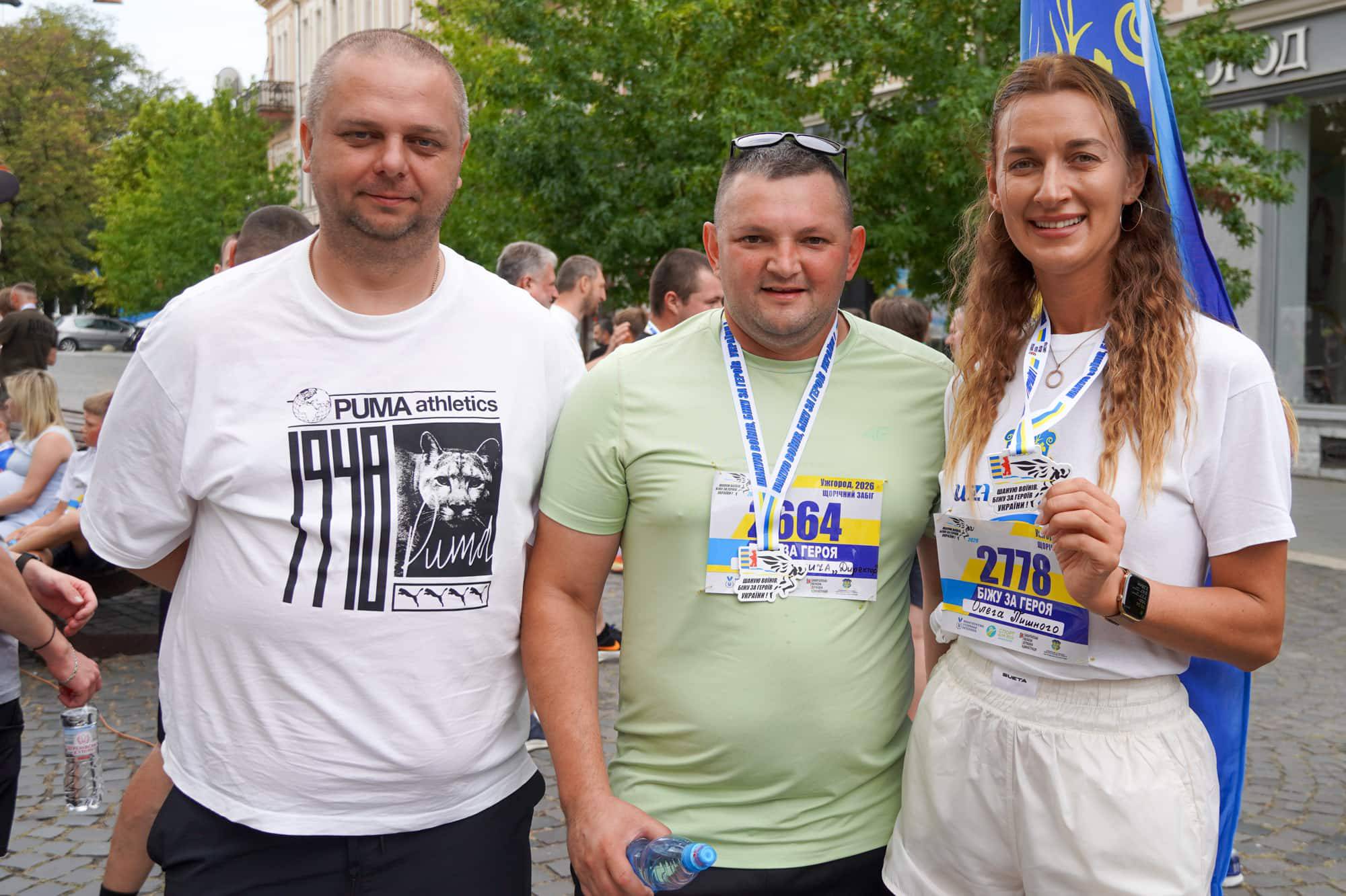 Ужгород ушосте долучився до забігу «Шаную воїнів, біжу за Героїв України»