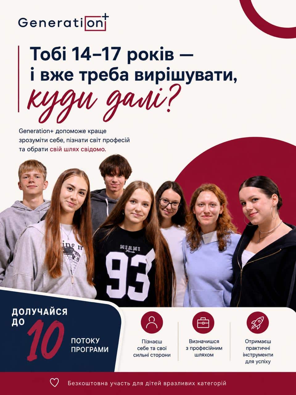 Набір учасників до 10-го потоку соціально-освітньої програми Generation+