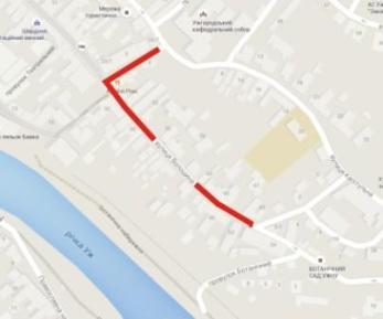 В суботу буде обмежено рух на ділянці вулиці Волошина