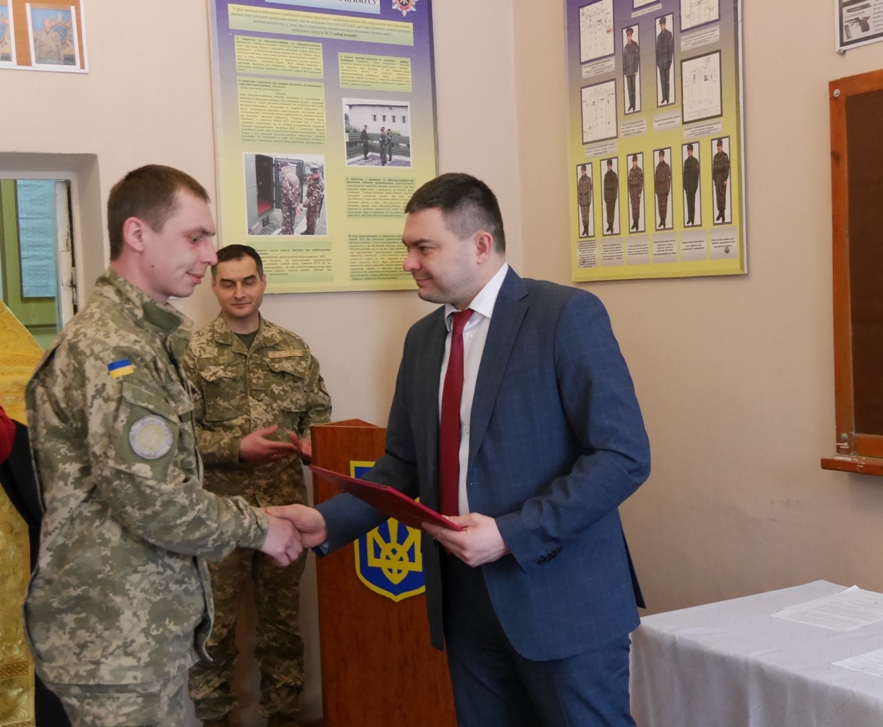 Заступник міського голови Олександр Білак привітав військовослужбовців Ужгородського зонального відділу ВСП