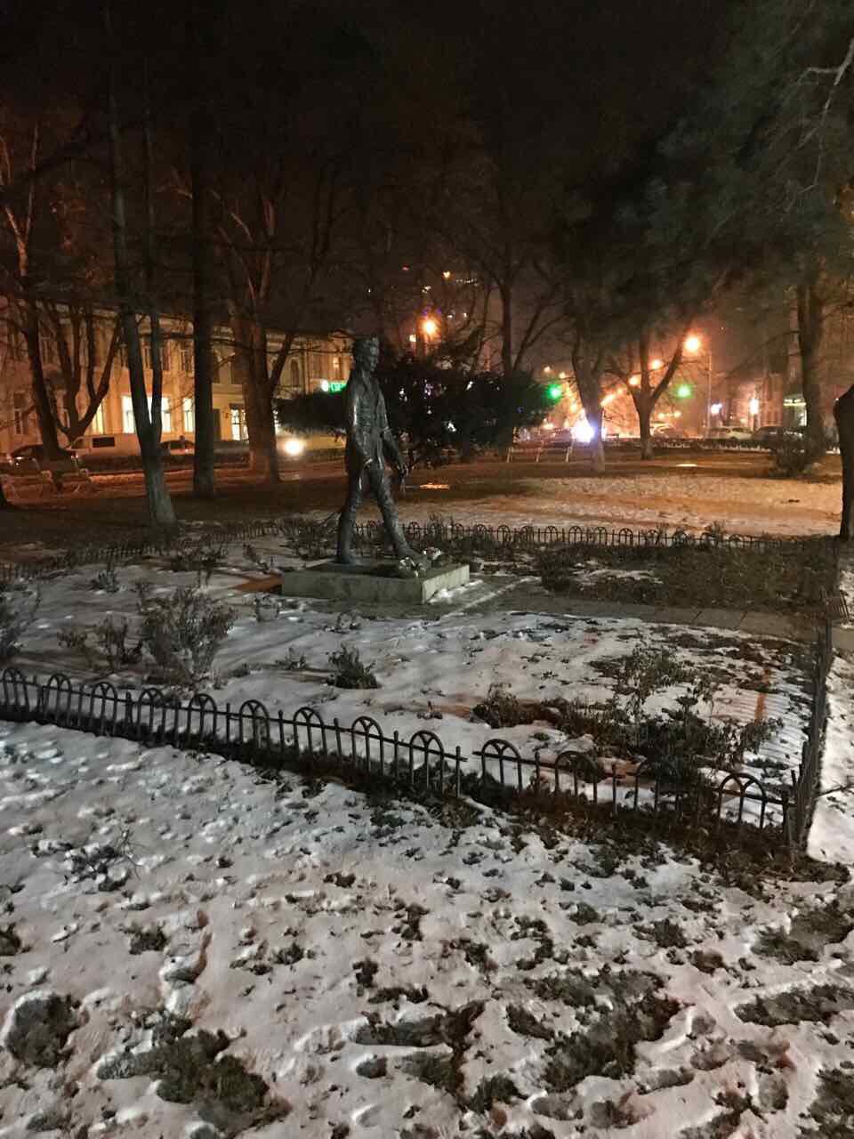 В Ужгороді пам’ятник Шандору Петефі додатково підсвічуватимуть світлодіодні прожектори