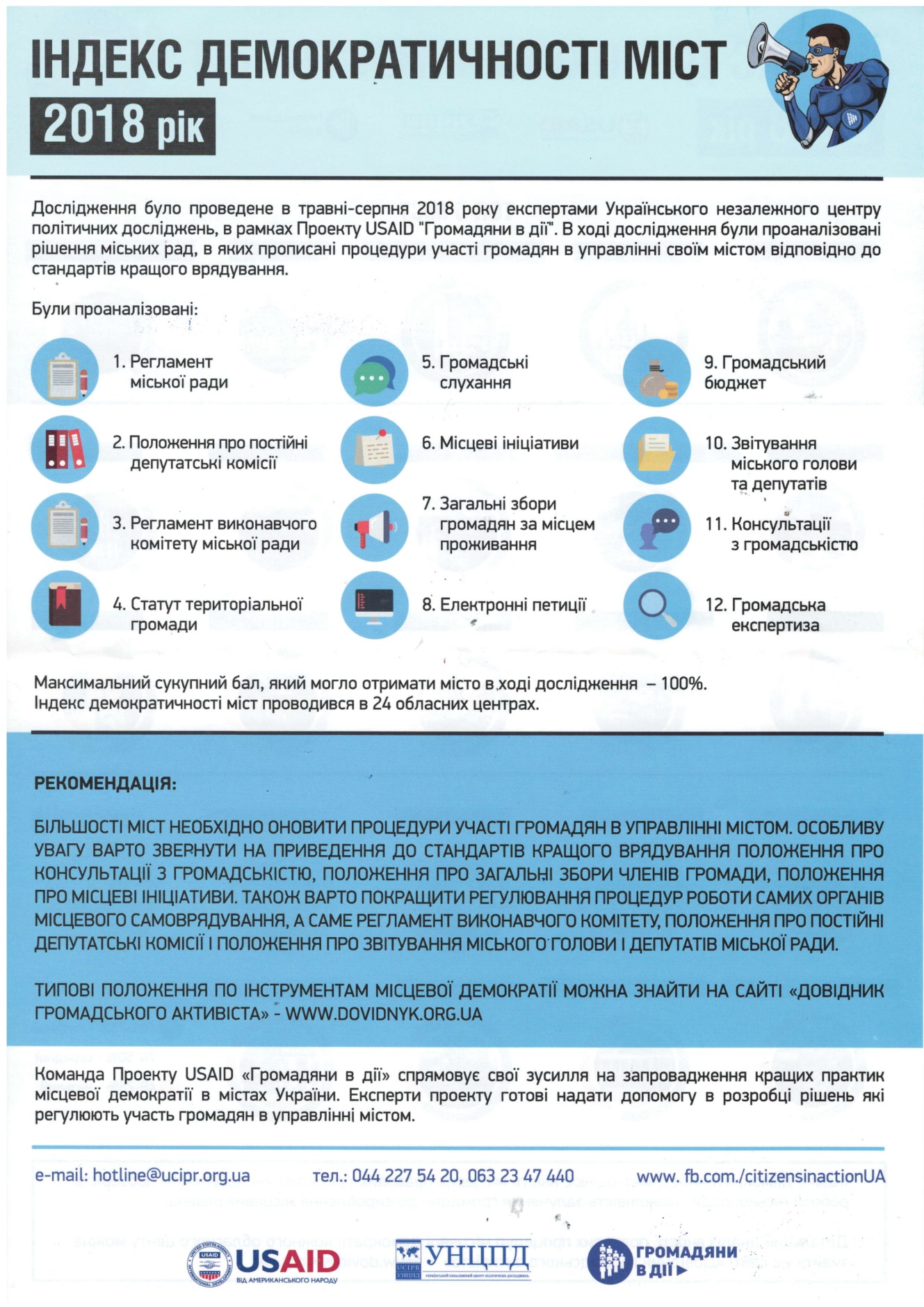 Ужгород –7-ий серед обласних центрів України у рейтингу “Індекс демократичності міст”